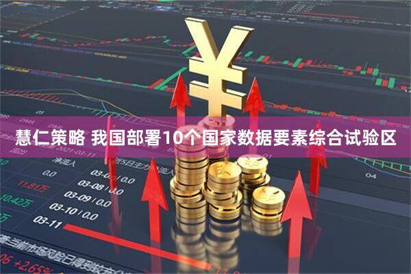 慧仁策略 我国部署10个国家数据要素综合试验区
