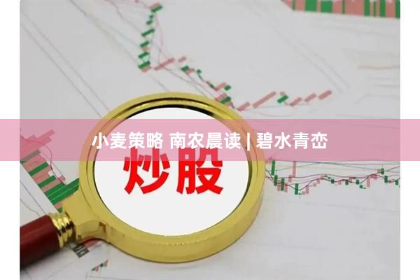 小麦策略 南农晨读 | 碧水青峦