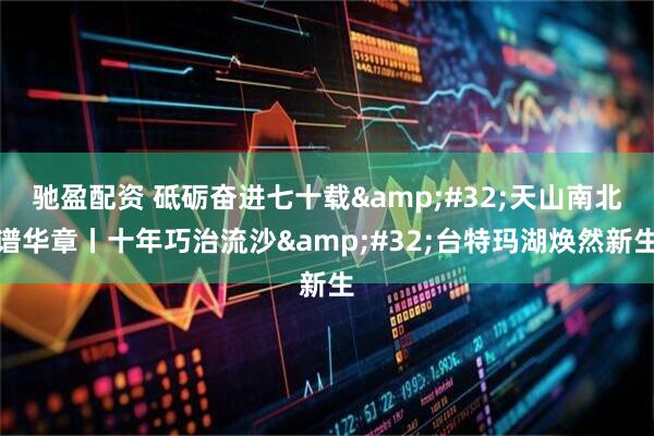 驰盈配资 砥砺奋进七十载&#32;天山南北谱华章丨十年巧治流沙&#32;台特玛湖焕然新生